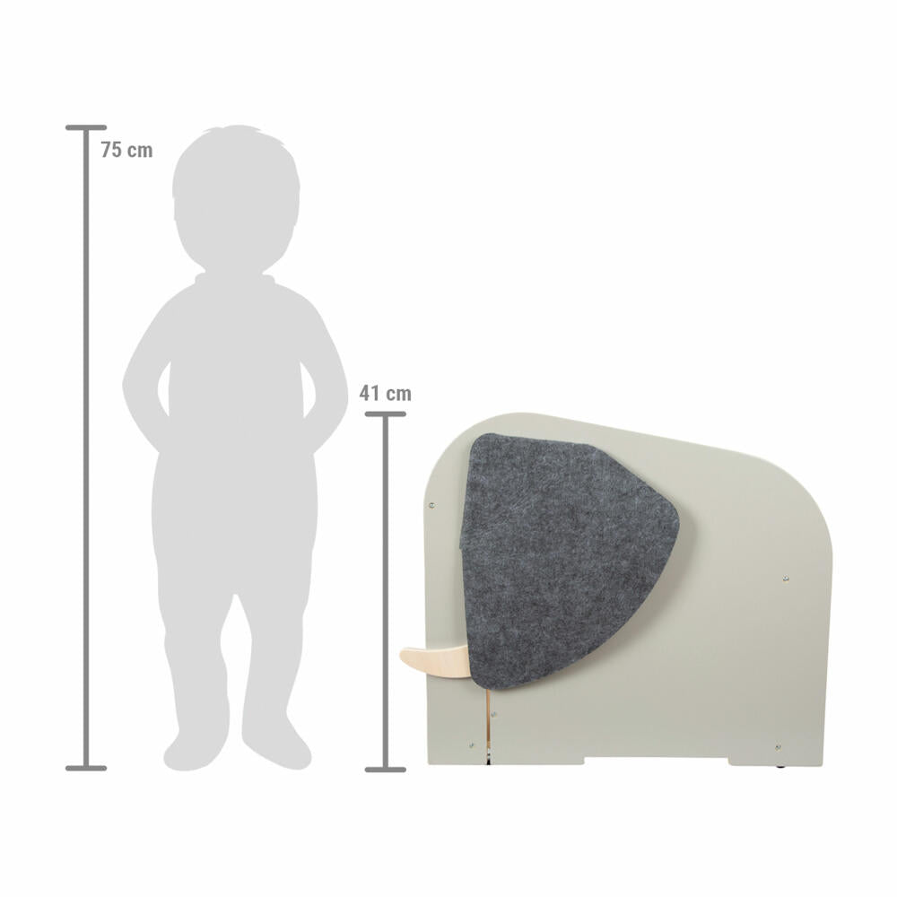 Legler Small Foot Spielzeugbox mit Sitz und Rollen Elefant Wildlife, ab 12 Monaten, 12423