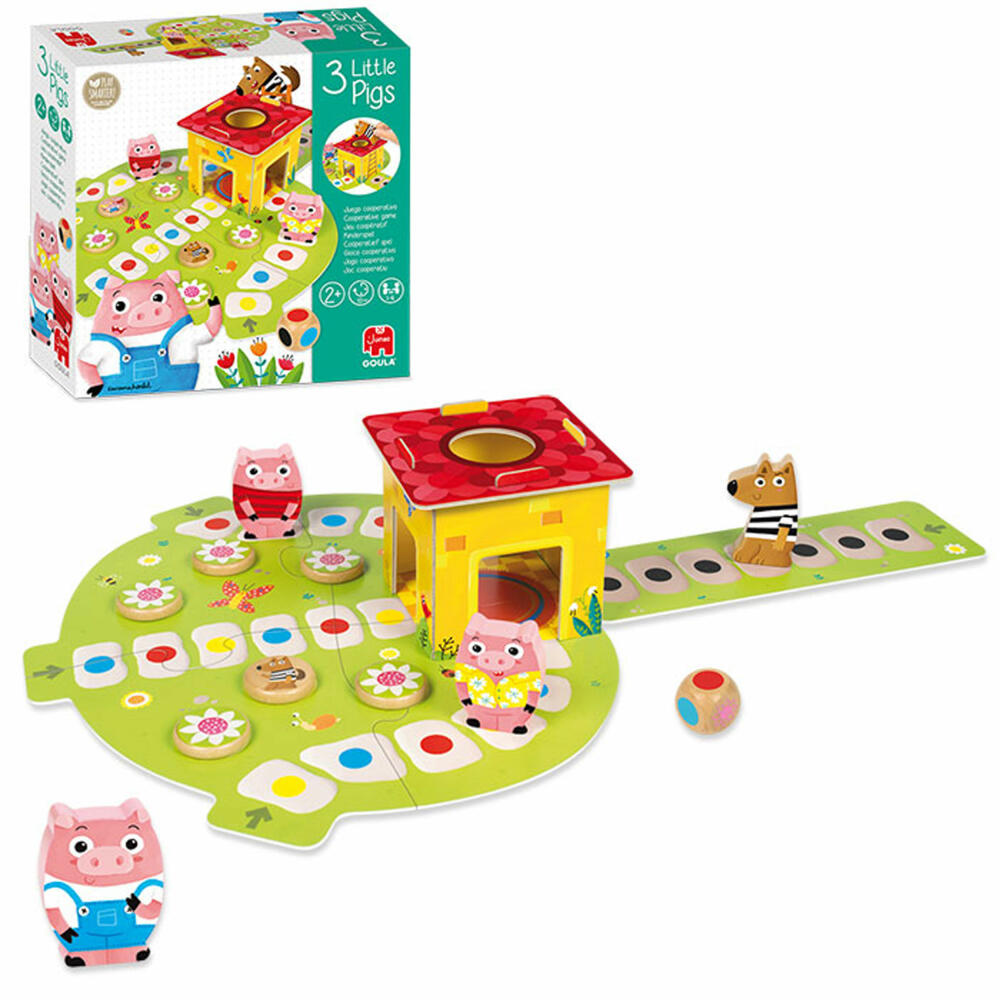 Jumbo Games GOULA 3 little pigs, children's game, cooperative game, board game, family game, 53146