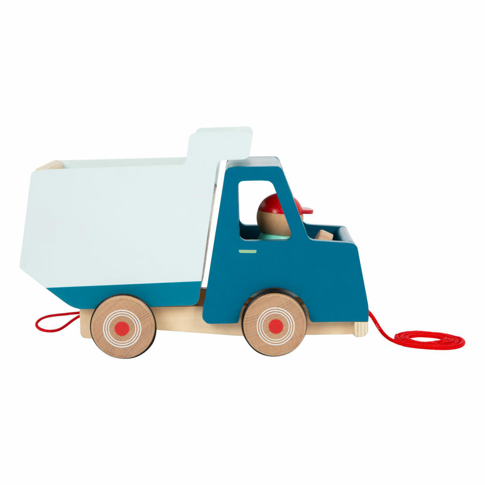 Legler pull-along vehicle dump truck, pull-along car, transporter, truck, wood, 12348