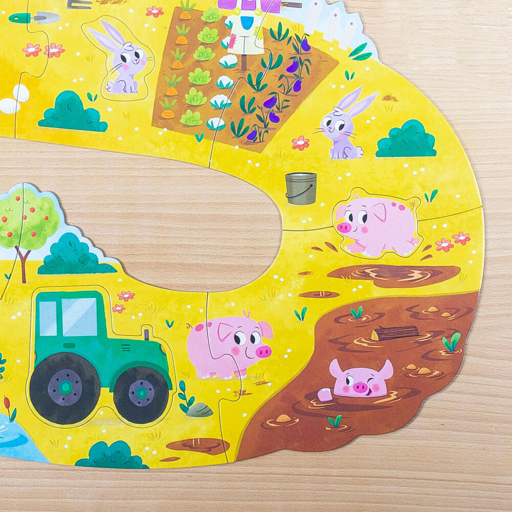 Jumbo Spiele GOULA XXL-Puzzle Bauernhof, Kinderpuzzle, Legespiel, Kinder Puzzles, 53176