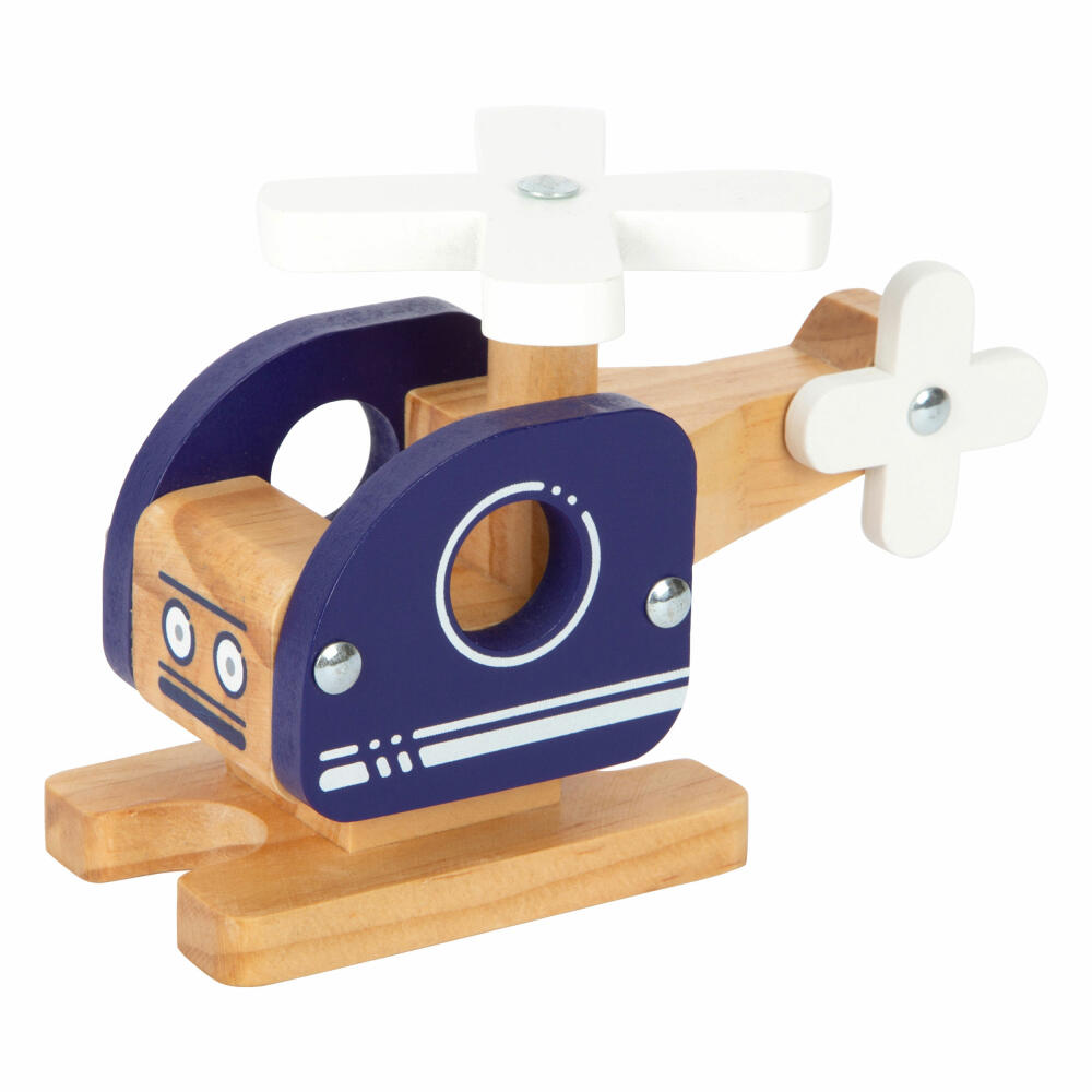 Legler Spielzeug-Hubschrauber, Helikopter, Fahrzeug, Holzspielzeug, Holz, 12287