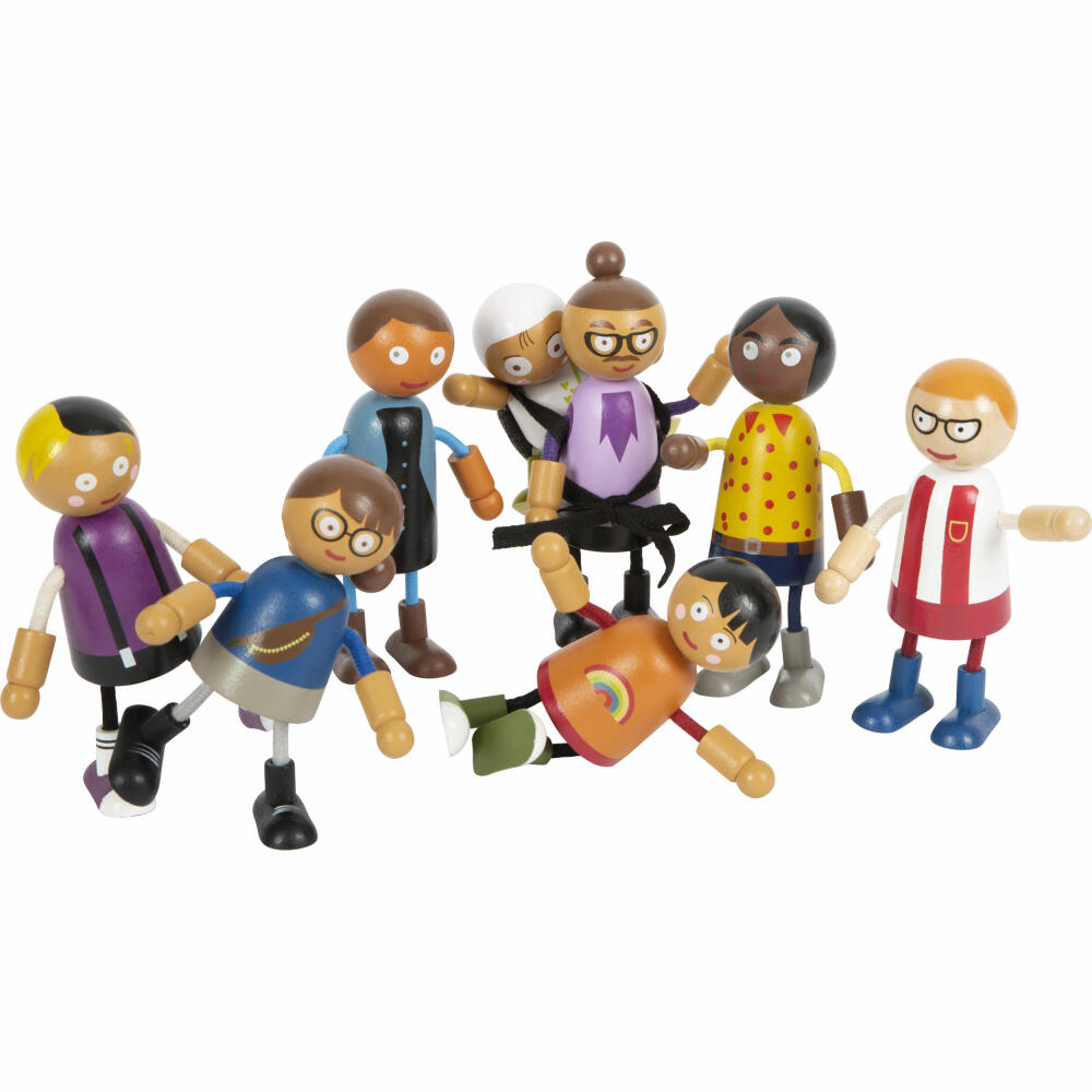Legler Small Foot flexible doll family with baby, play figures, 9 pcs., from 3 years, 12426