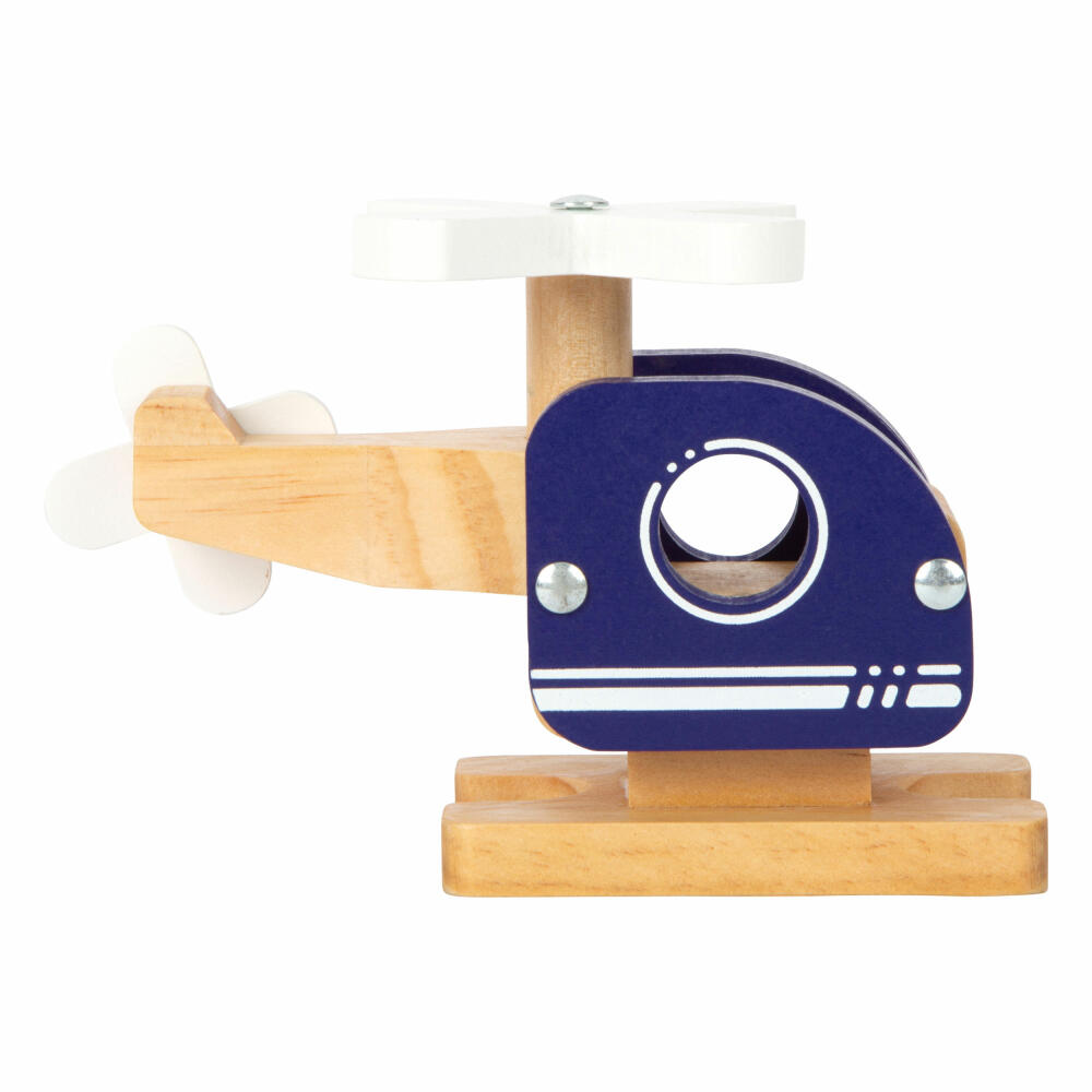 Legler Spielzeug-Hubschrauber, Helikopter, Fahrzeug, Holzspielzeug, Holz, 12287