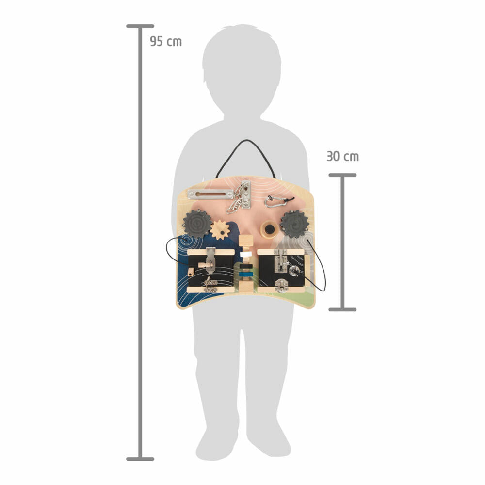 Legler Small Foot Motor Skills Board Locks and Rotation, Motor Skills Toy, from 3 years, 12392