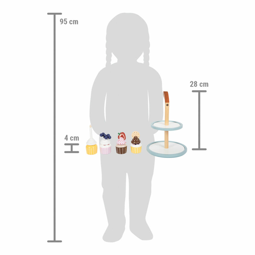 Legler Small Foot Cupcake Etagere tasty, with pastries, 13 pcs., from 3 years, 12434