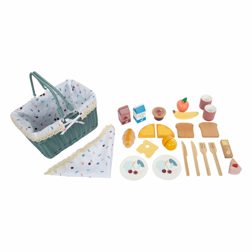 Legler picnic basket tasty, grocery store toy, toy food, accessories, wood, 12325