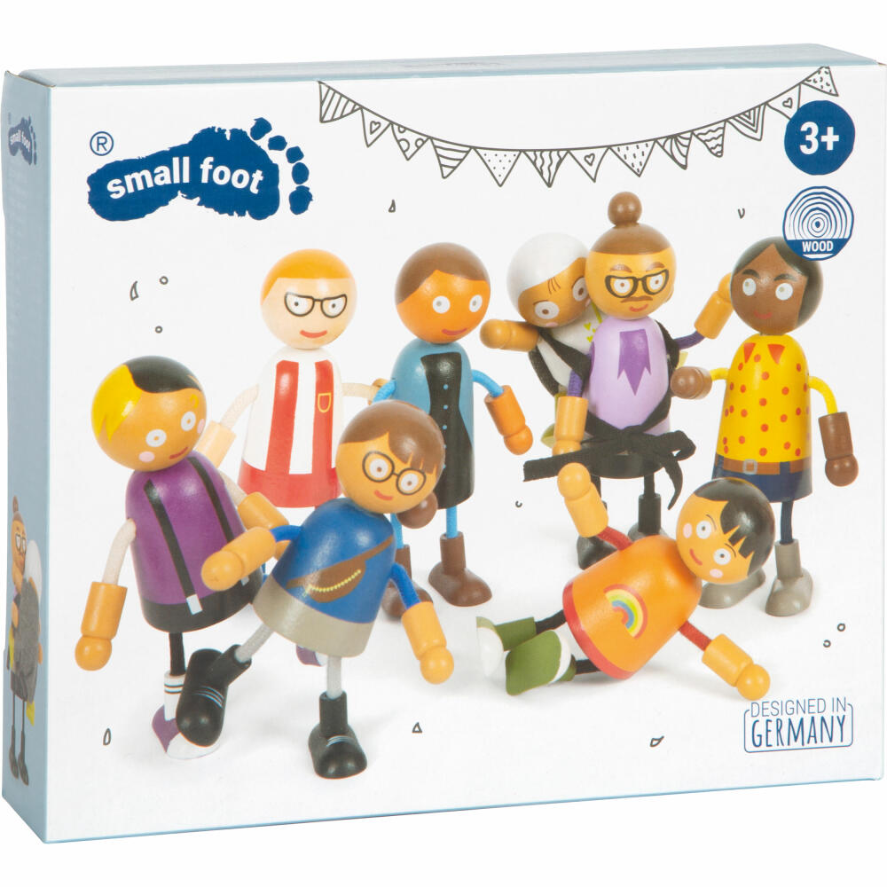 Legler Small Foot flexible doll family with baby, play figures, 9 pcs., from 3 years, 12426