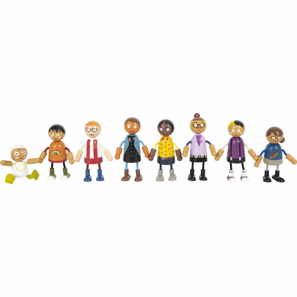 Legler Small Foot flexible doll family with baby, play figures, 9 pcs., from 3 years, 12426
