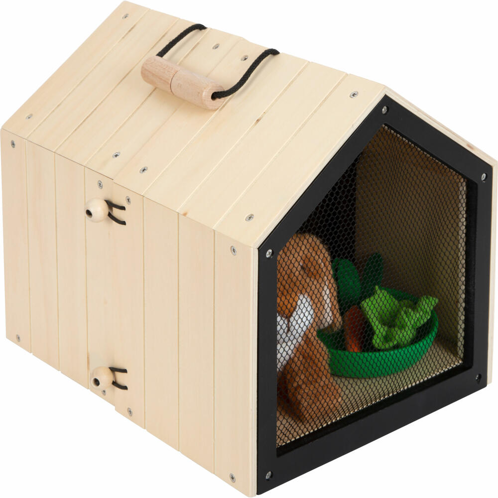 Legler Small Foot Hasenstall mit Auslauf, Spielzeug, mit Plüschhase, ab 3 Jahren, 12399