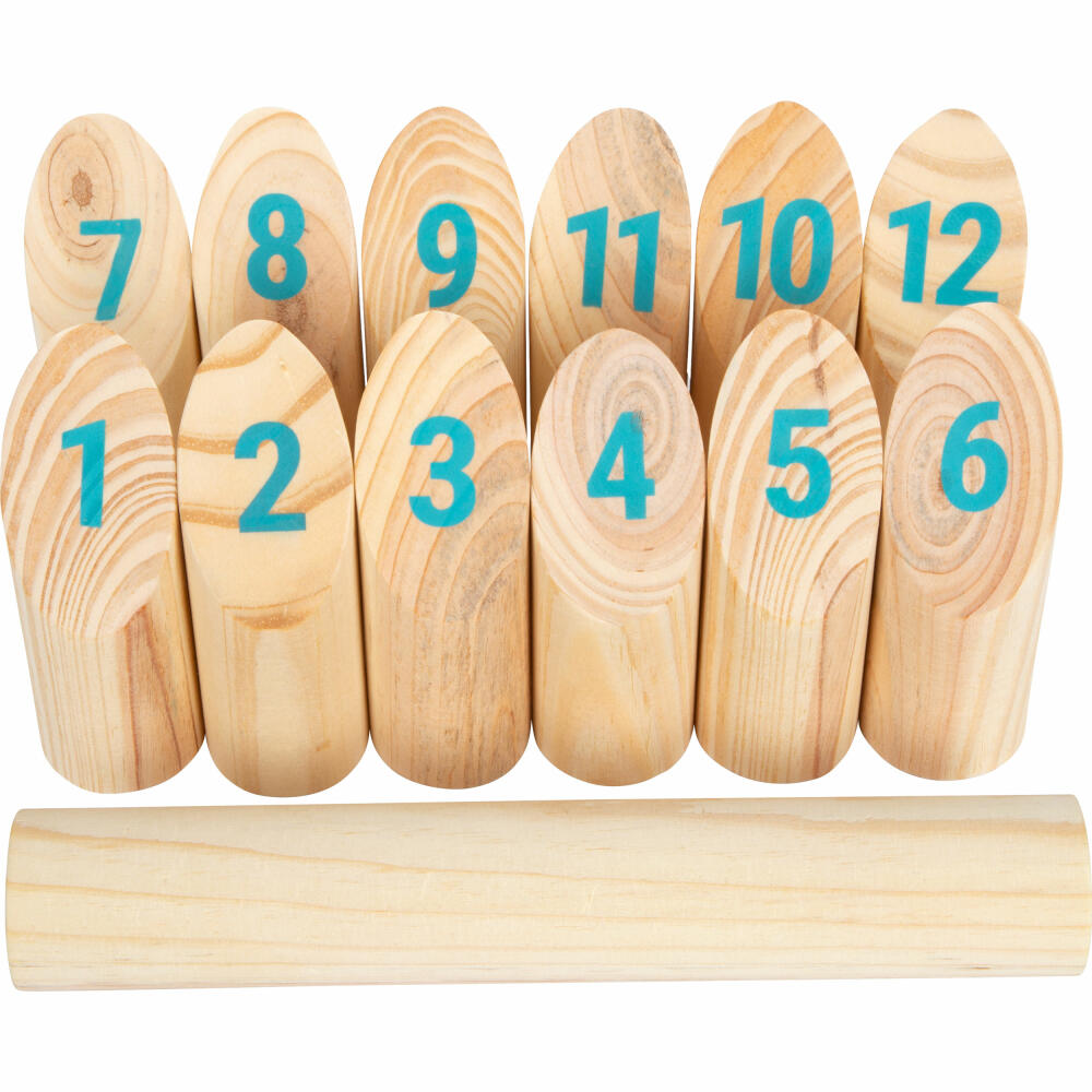 Legler Small Foot Viking Game Kubb with Numbers Active, Throwing Game, from 5 years, 12402