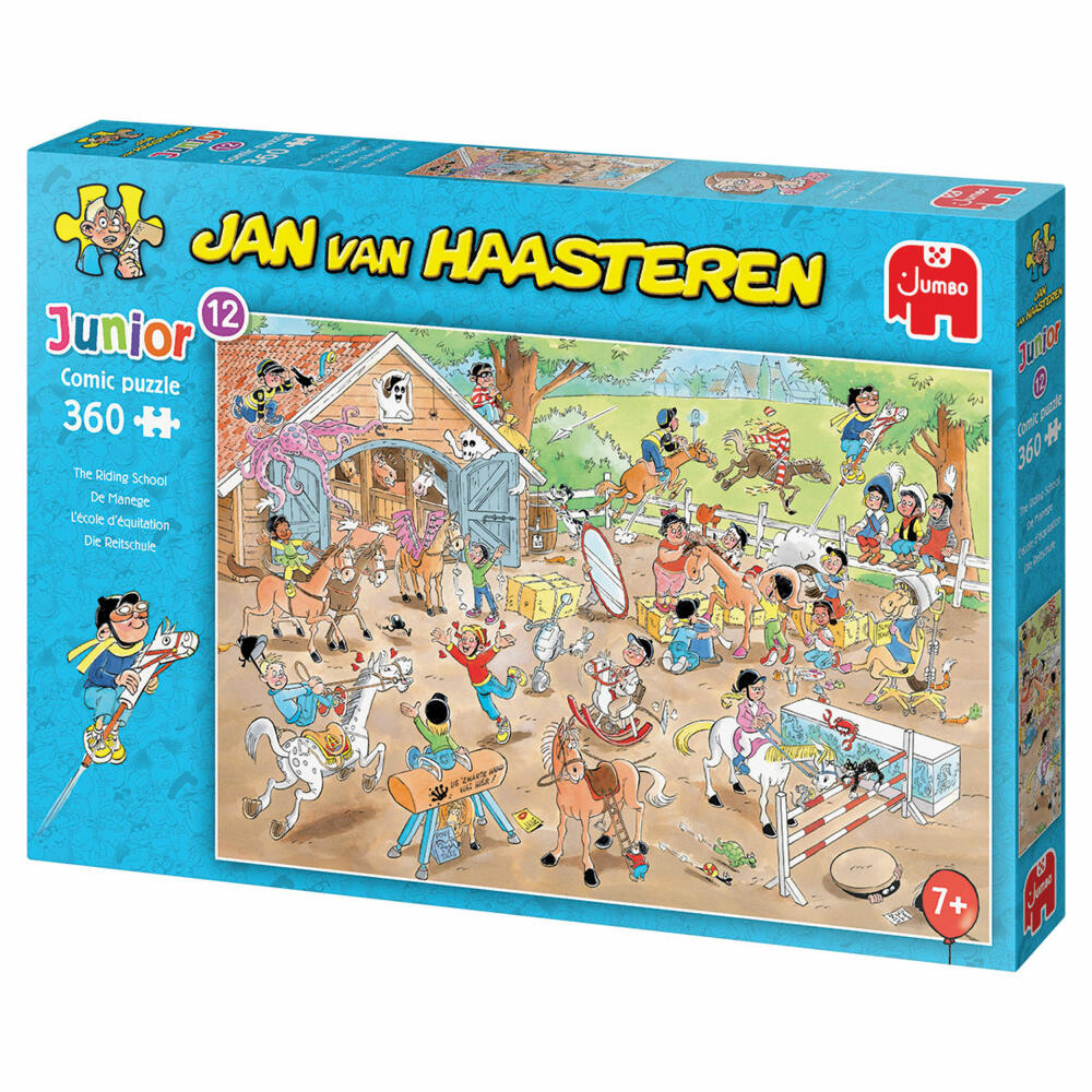 Jumbo Spiele Jan van Haasteren Junior - Reitschule, Kinderpuzzle, Kinder Puzzle, Legespiel, 360 Teile, 20083