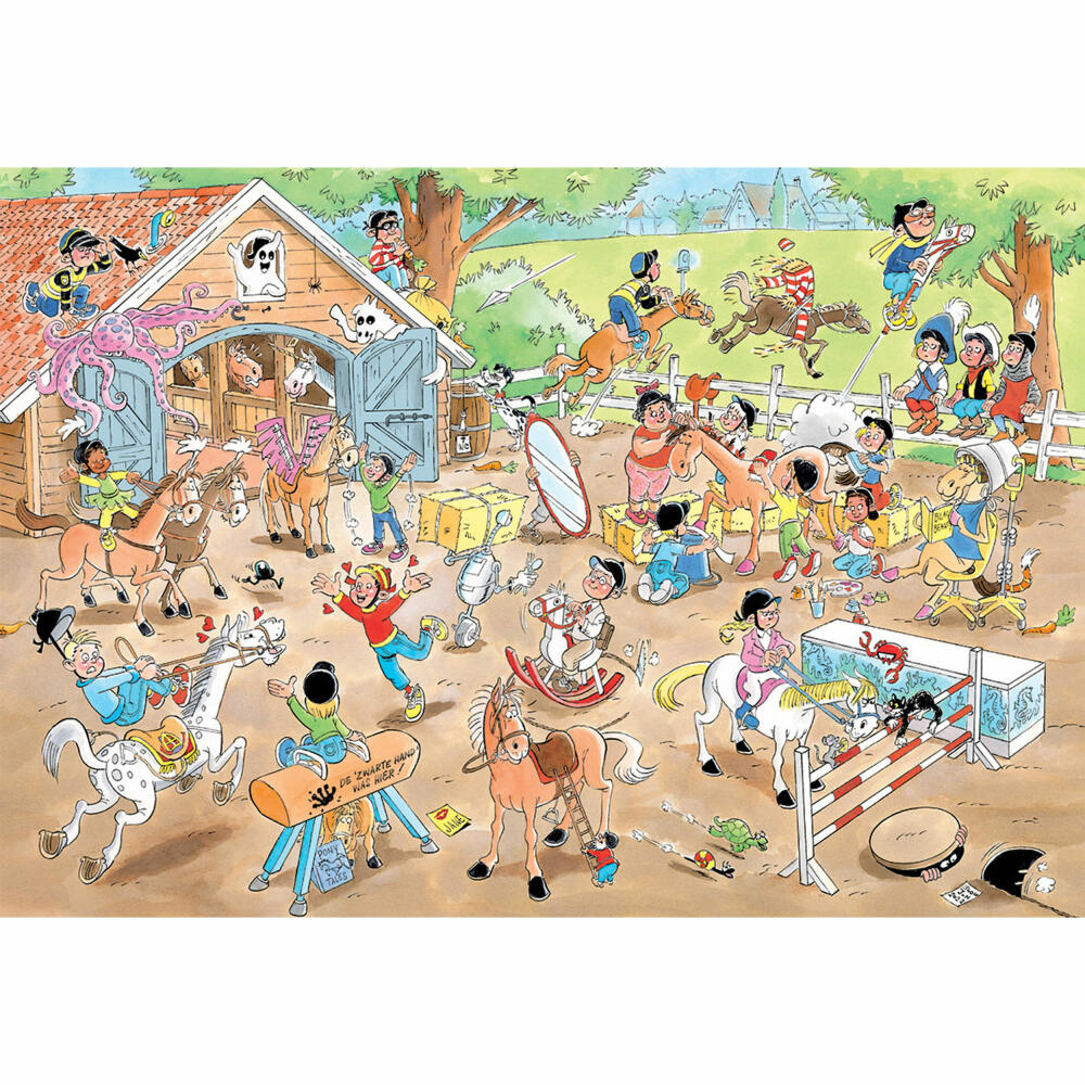 Jumbo Spiele Jan van Haasteren Junior - Reitschule, Kinderpuzzle, Kinder Puzzle, Legespiel, 360 Teile, 20083