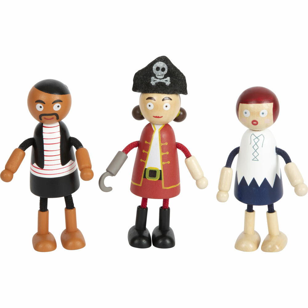 Legler Small Foot bendable dolls pirate figures, play figures, 6 pieces, from 3 years, 12412