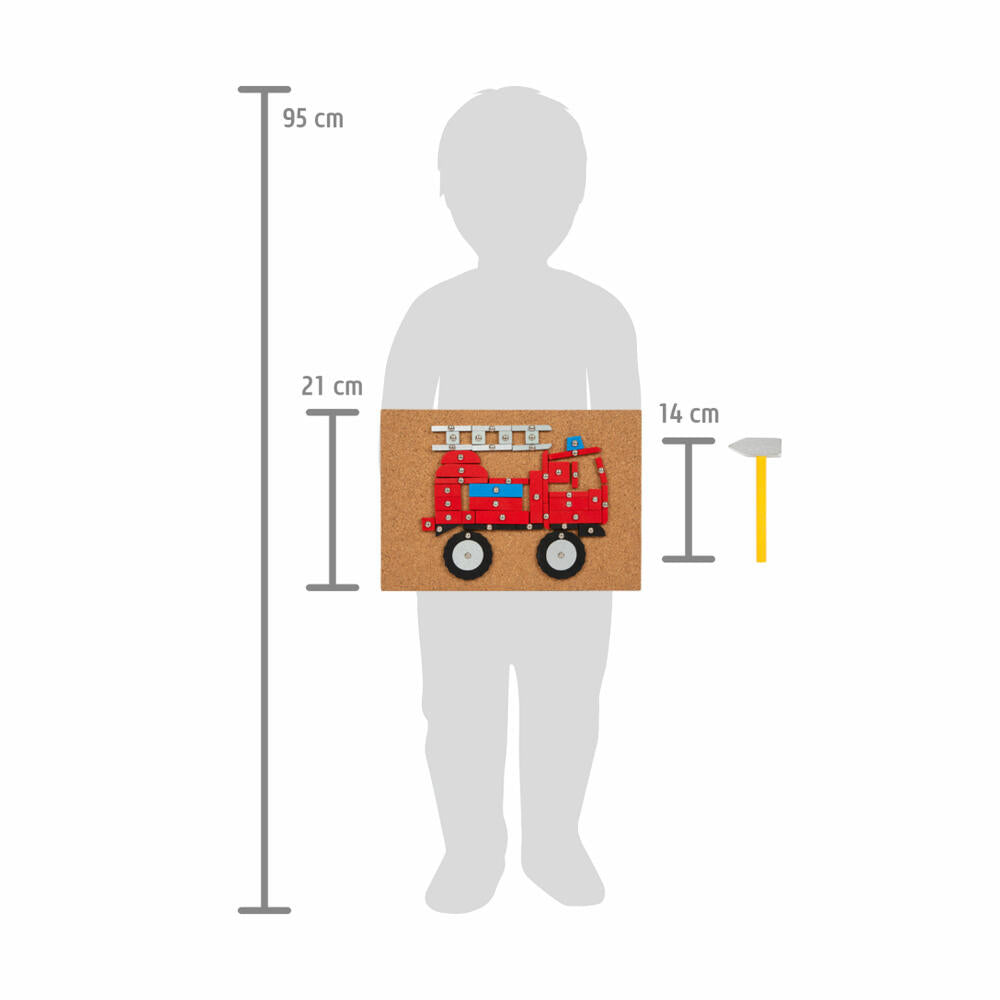 Legler Hammer Game Vehicles of the City, Nail Game, Creative Game, Toy, 12360