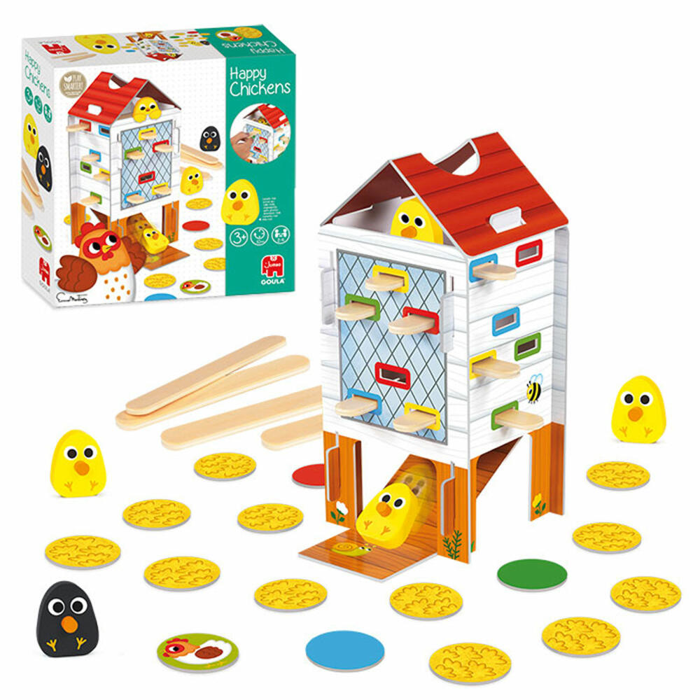 Jumbo Games GOULA Happy Chicks Happy Chicken, Children's Game, Family Game, Children's Game, 53170