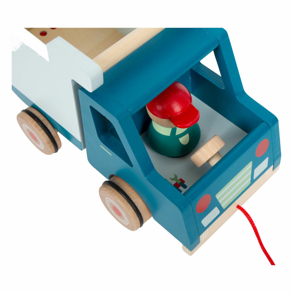 Legler pull-along vehicle dump truck, pull-along car, transporter, truck, wood, 12348