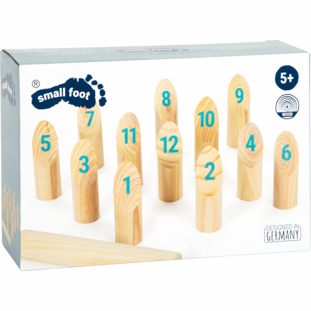 Legler Small Foot Viking Game Kubb with Numbers Active, Throwing Game, from 5 years, 12402
