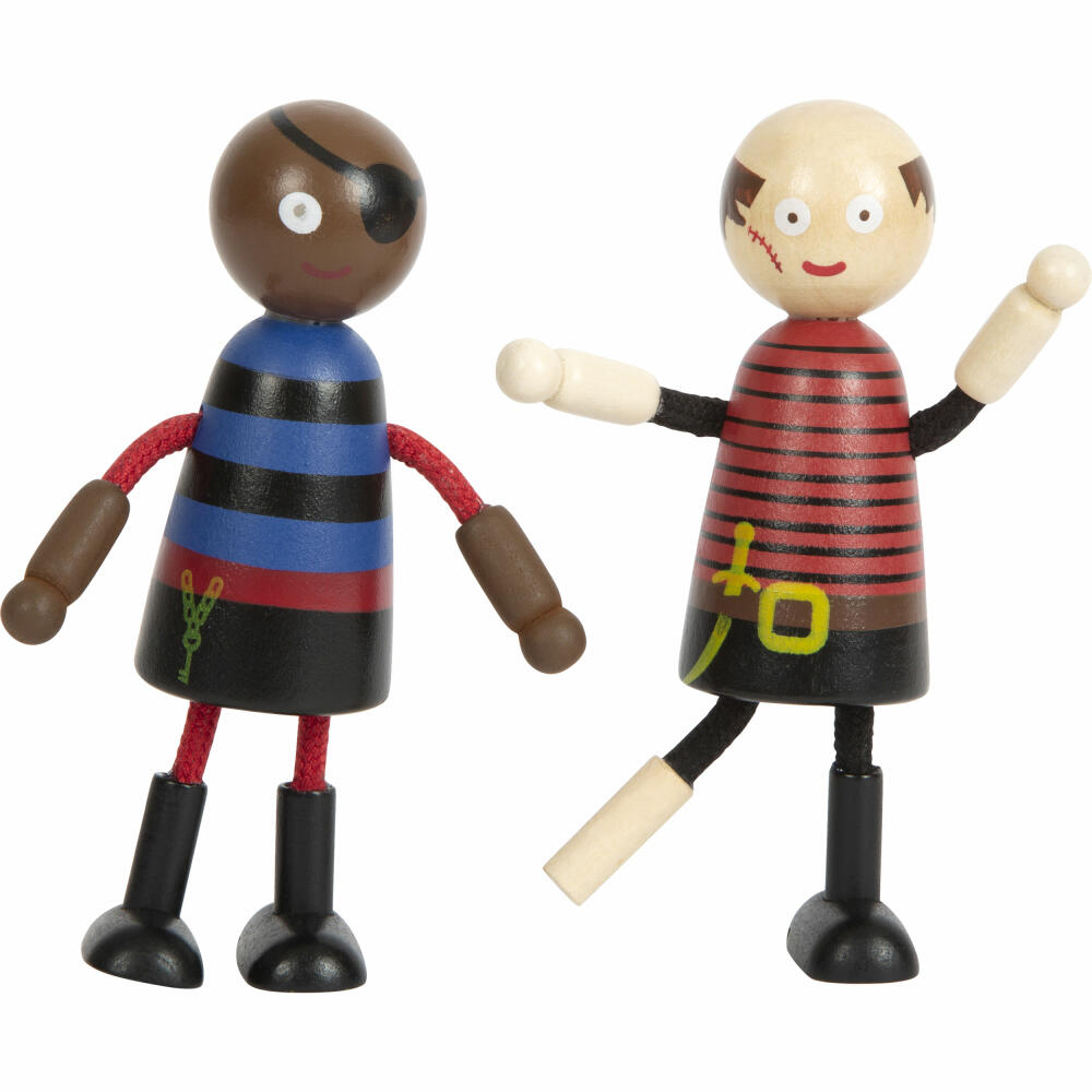 Legler Small Foot bendable dolls pirate figures, play figures, 6 pieces, from 3 years, 12412
