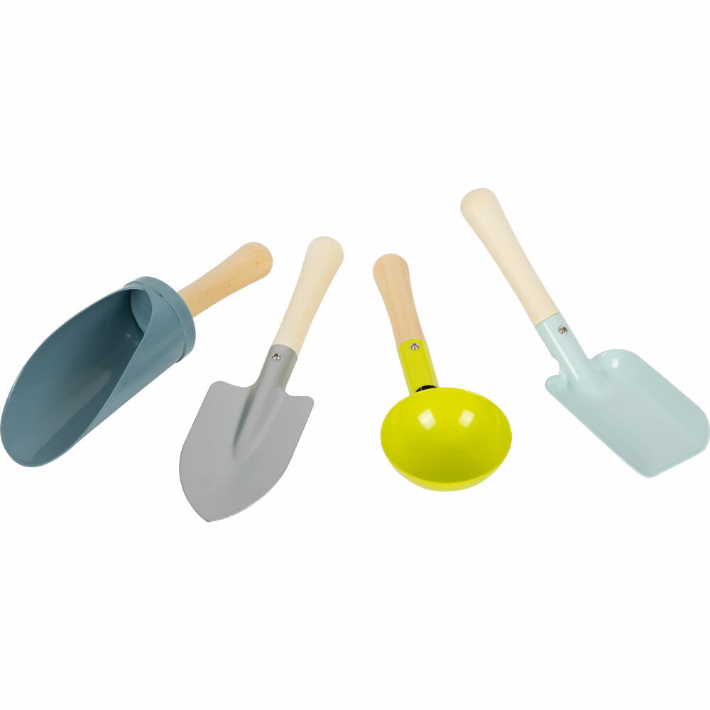 Legler Small Foot hand shovel set compact, garden tool 4-piece, from 3 years, 12387
