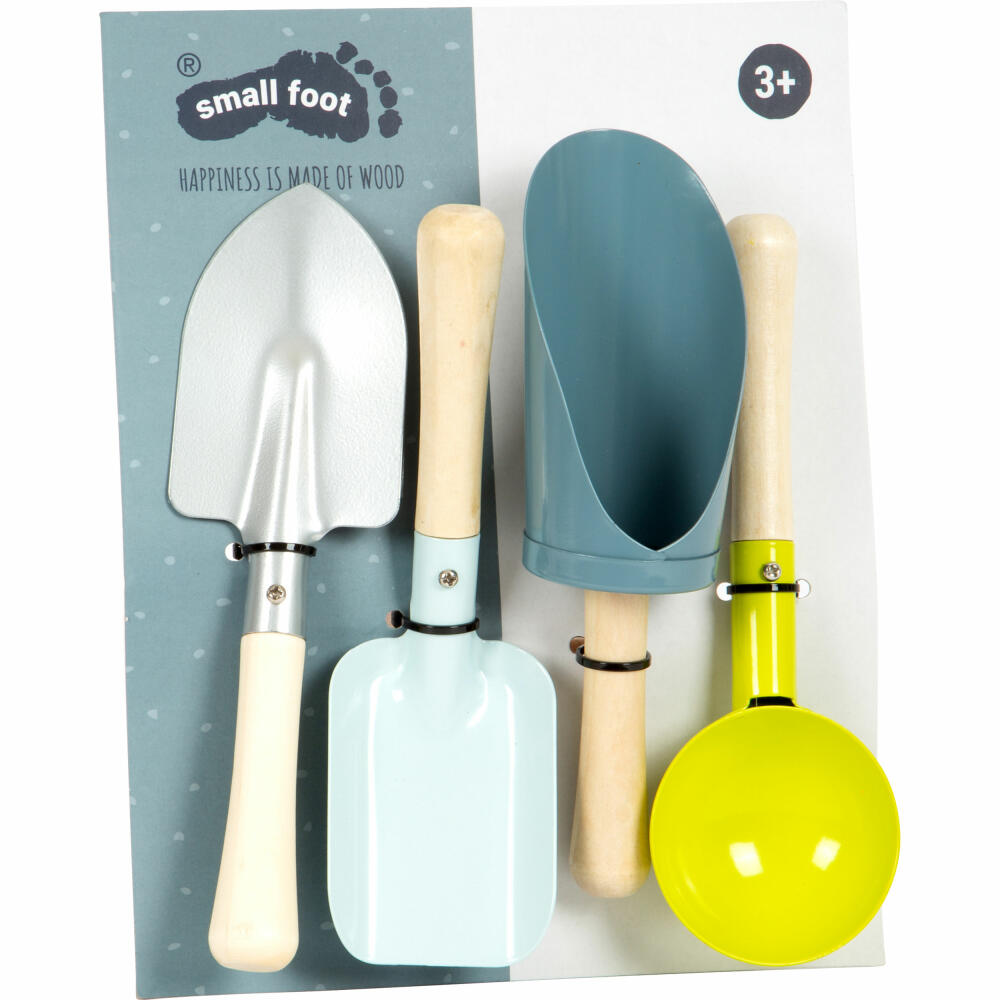 Legler Small Foot hand shovel set compact, garden tool 4-piece, from 3 years, 12387