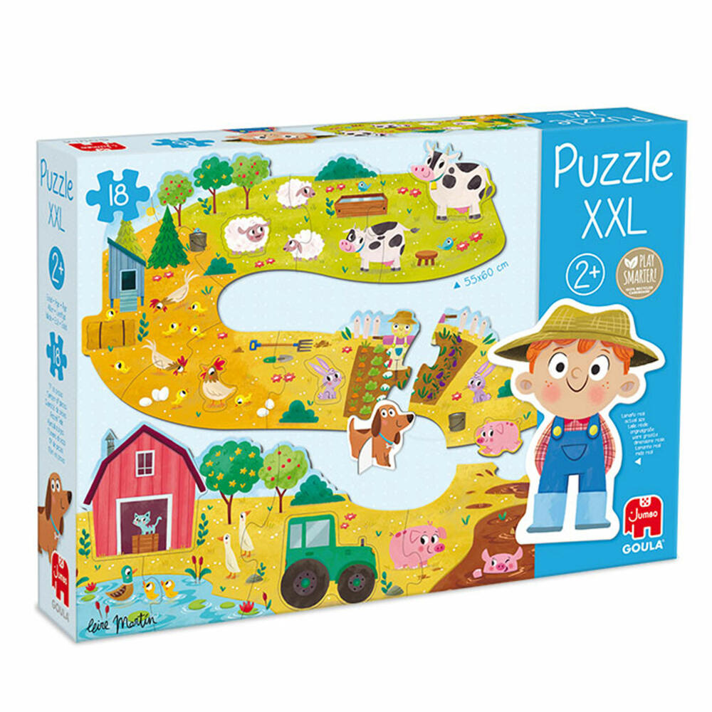 Jumbo Spiele GOULA XXL-Puzzle Bauernhof, Kinderpuzzle, Legespiel, Kinder Puzzles, 53176