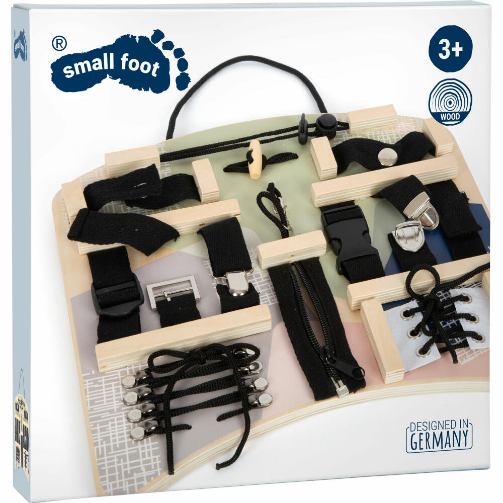 Legler Small Foot Motor Skills Board Fasteners and Fasteners, Educational Toy, Ages 3 and Up, 12391