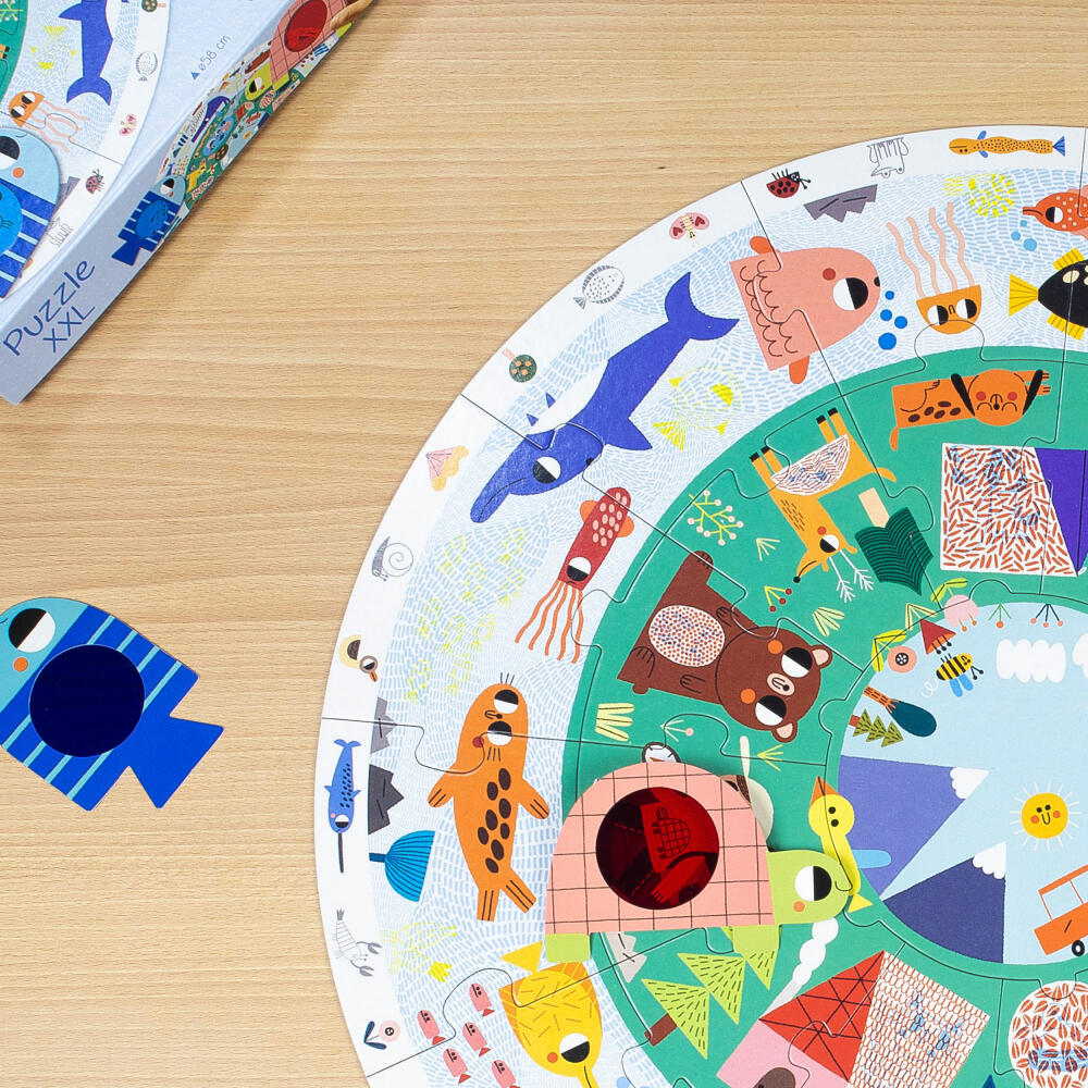 Jumbo Spiele GOULA XXL-Puzzle Tiere entdecken, Kinderpuzzle, Legespiel, Kinder Puzzles, 53177