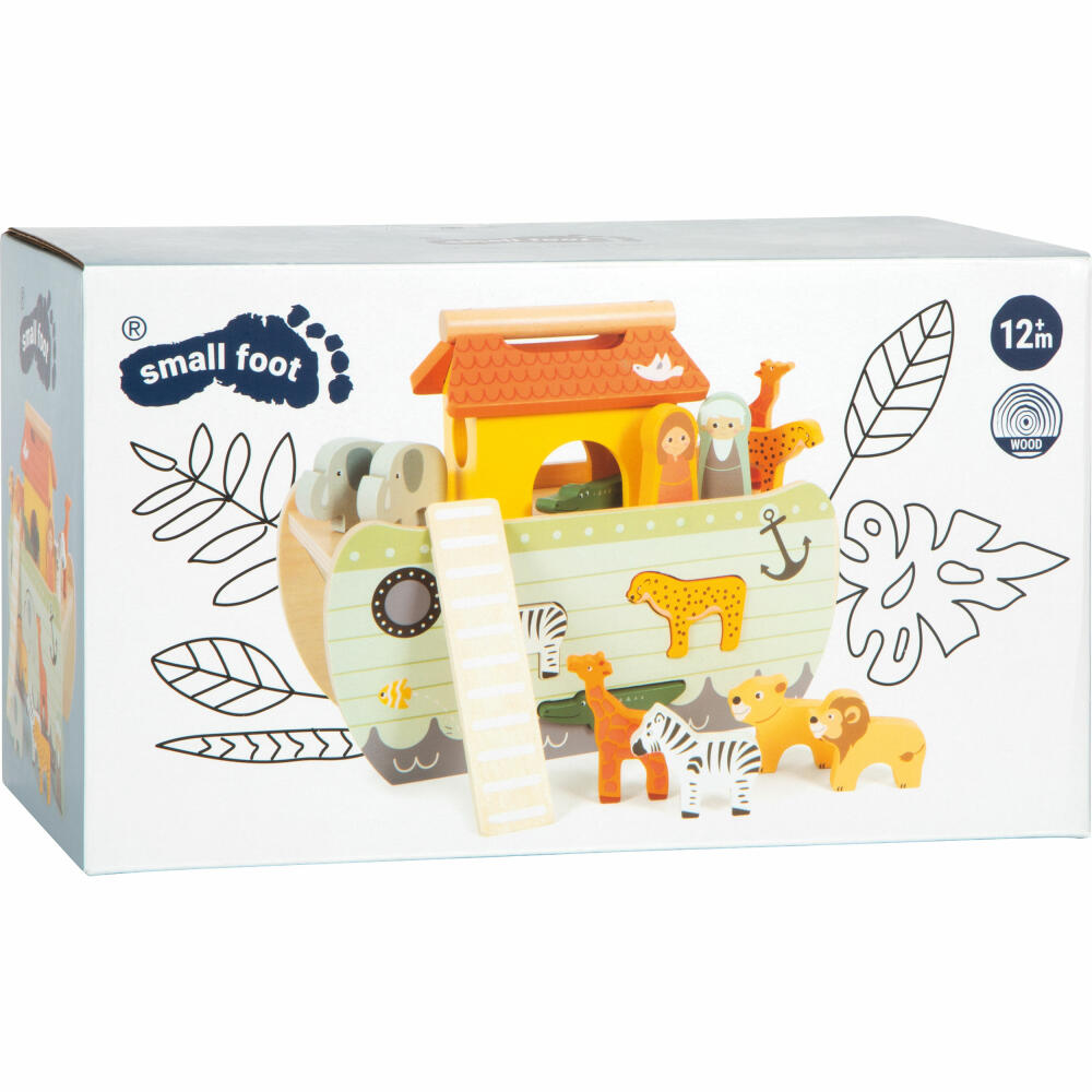Legler Small Foot Steckspiel Arche Noah Safari, 16 Teile, ab 12 Monaten, 12456