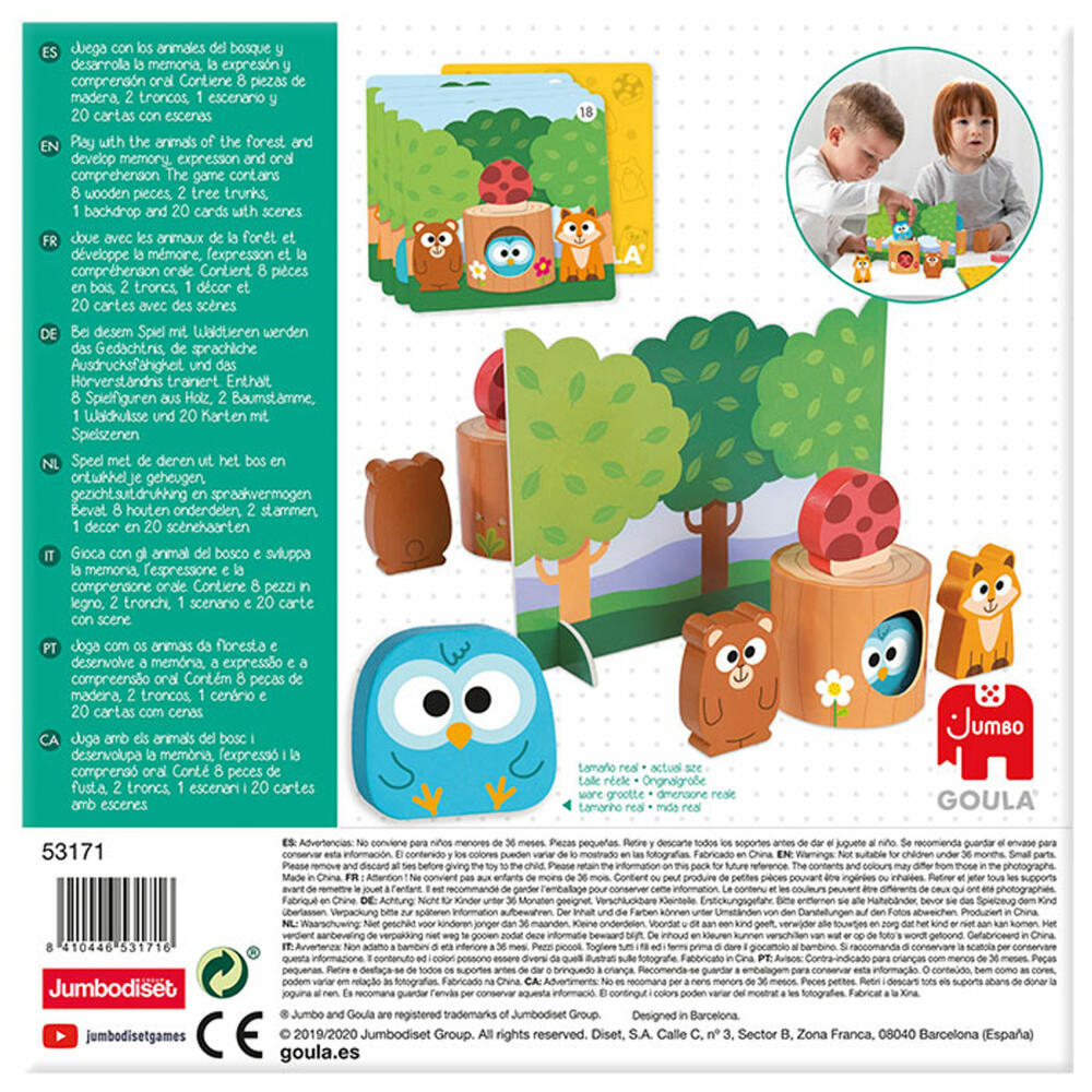 Jumbo Games GOULA Memo Game, Memo Game, Children's Game, Children's Game, Wooden Toy, Toy, 53171