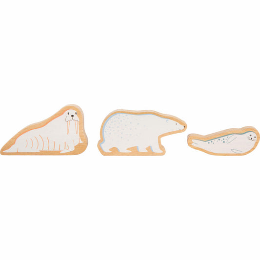 Legler Small Foot Balanciersteine aus Holz Arctic, 15-tlg., ab 12 Monaten, 12440
