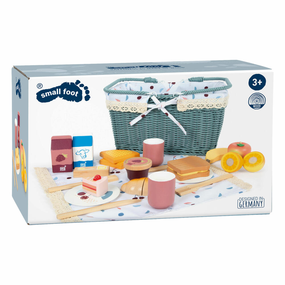 Legler picnic basket tasty, grocery store toy, toy food, accessories, wood, 12325