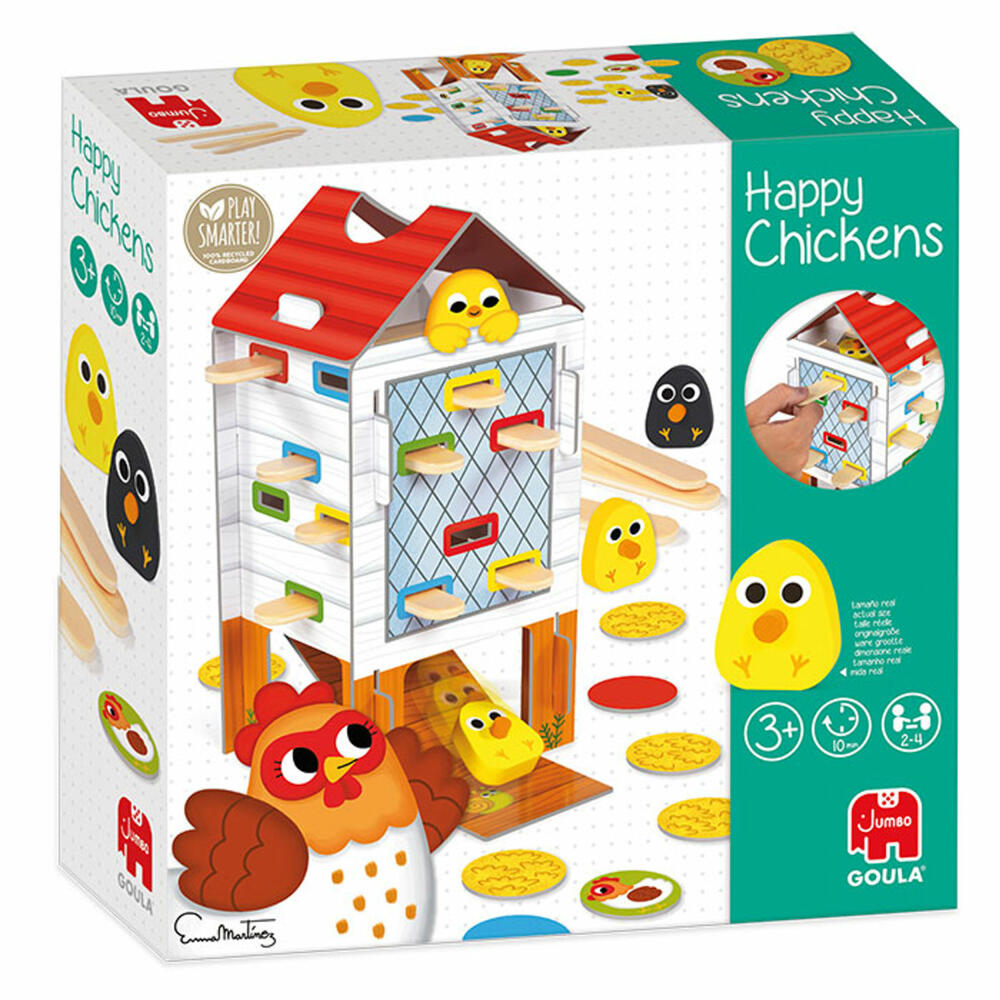 Jumbo Games GOULA Happy Chicks Happy Chicken, Children's Game, Family Game, Children's Game, 53170