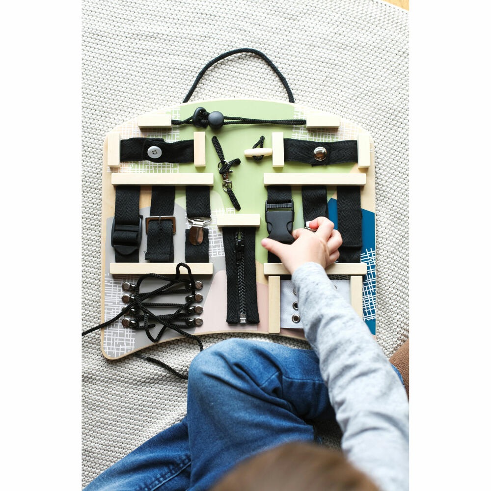 Legler Small Foot Motor Skills Board Fasteners and Fasteners, Educational Toy, Ages 3 and Up, 12391