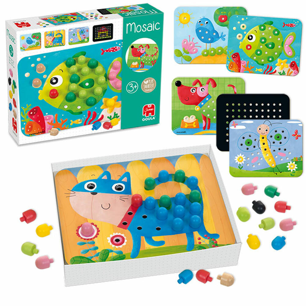 Jumbo Games GOULA Mosaic, Plug-in Game, Children's Game, Learning Colors, Educational Game, Children's Toy, 53136