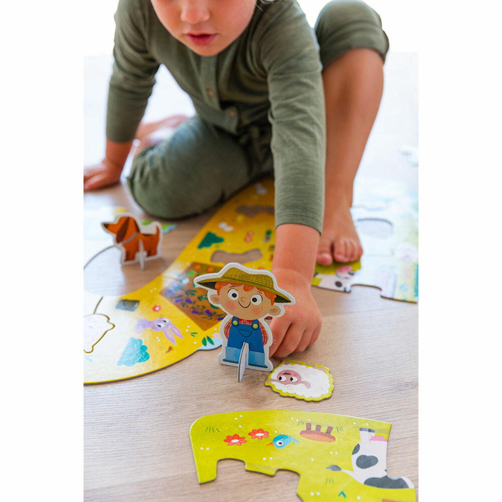 Jumbo Spiele GOULA XXL-Puzzle Bauernhof, Kinderpuzzle, Legespiel, Kinder Puzzles, 53176