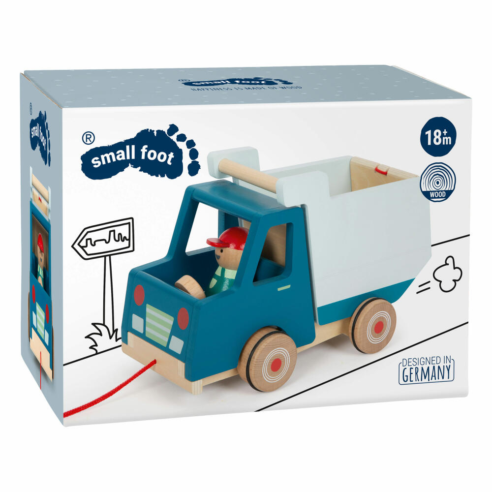 Legler pull-along vehicle dump truck, pull-along car, transporter, truck, wood, 12348