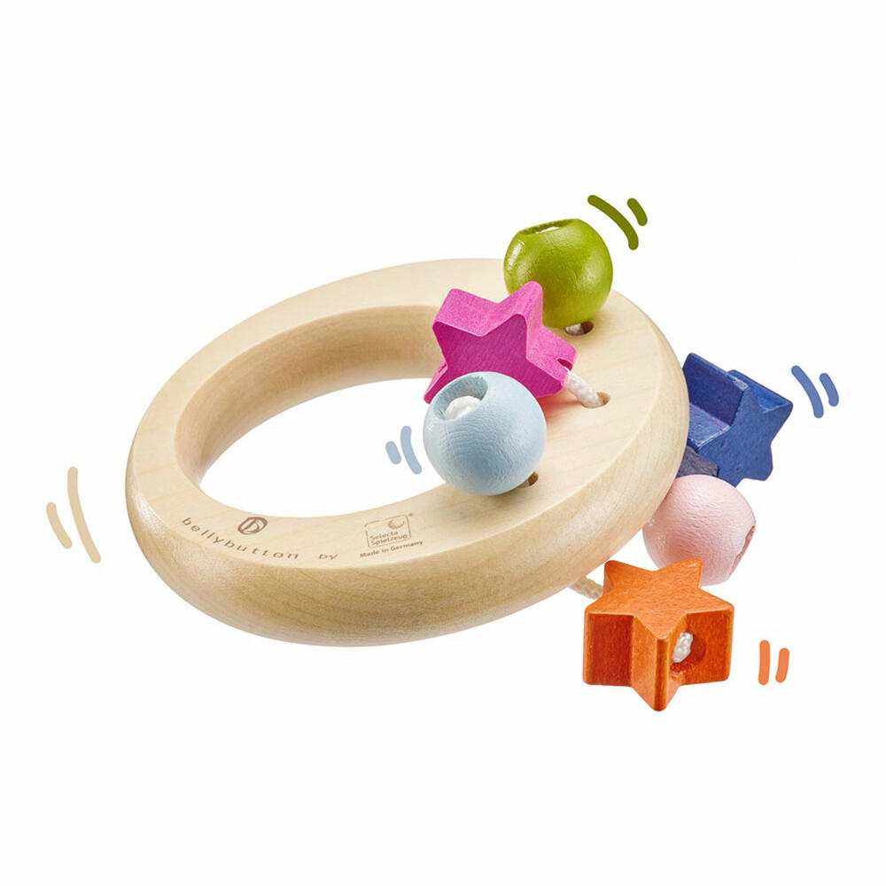 Selecta Toys Star Magic, Rattle Game, Toddler Game, Toddler Toy, Wood, 8 cm, 64012