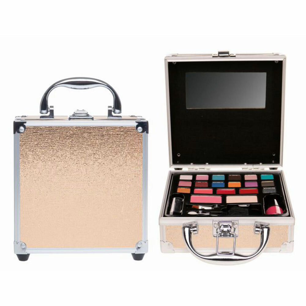Treffina cosmetic case aluminum champagne colored Mini