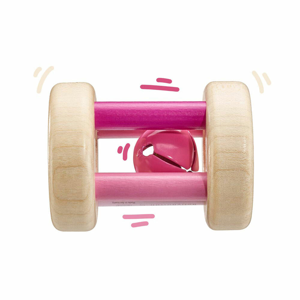Selecta Spielzeug Sternchenflitzer Rassel, Kleinkindspiel, Kleinkindspielzeug, Rosa, Holz, 7 cm, 64001