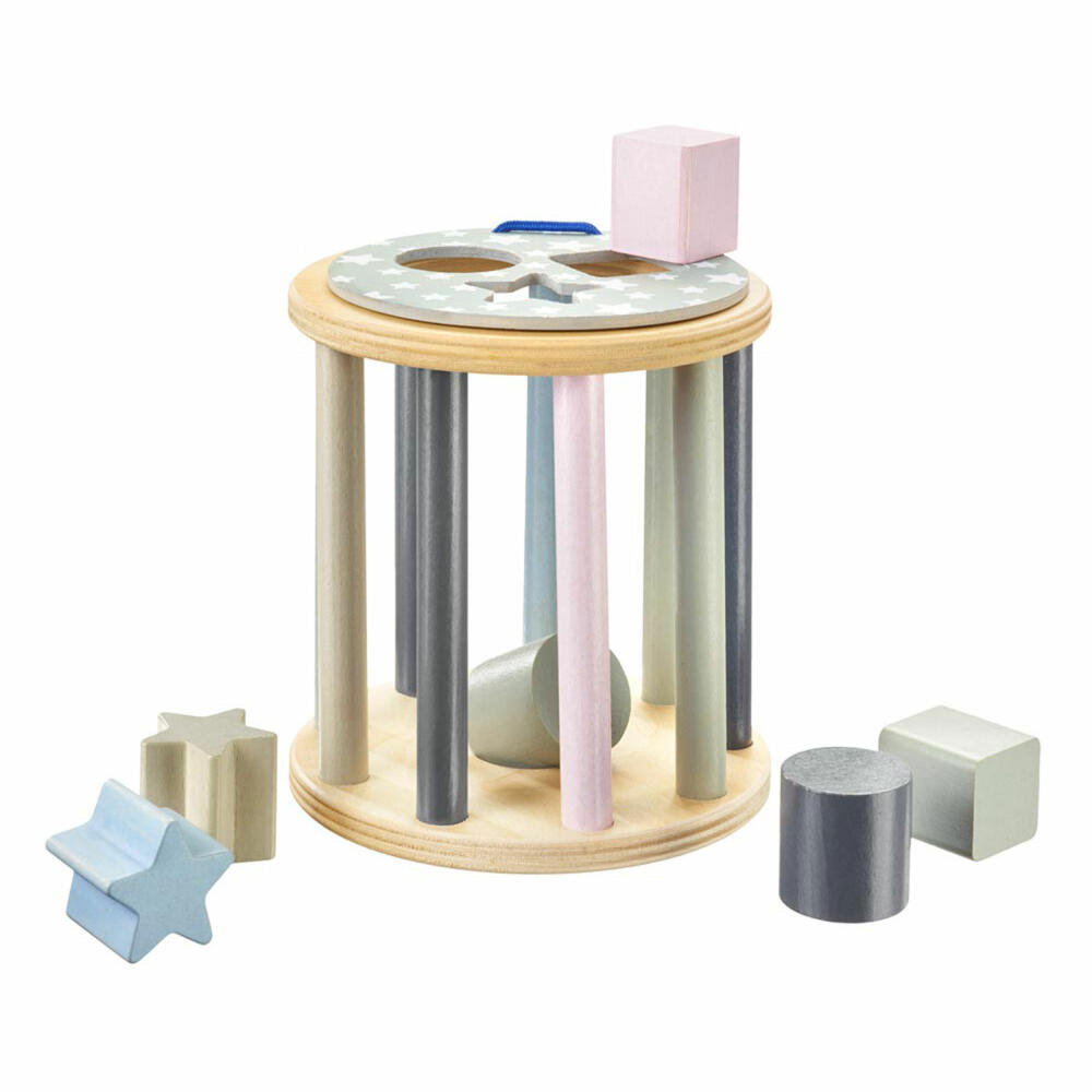 Selecta toy star roll sorting roll, sorting roll, stacking box, toddler game, toddler toy, wood, 13 cm, 64017
