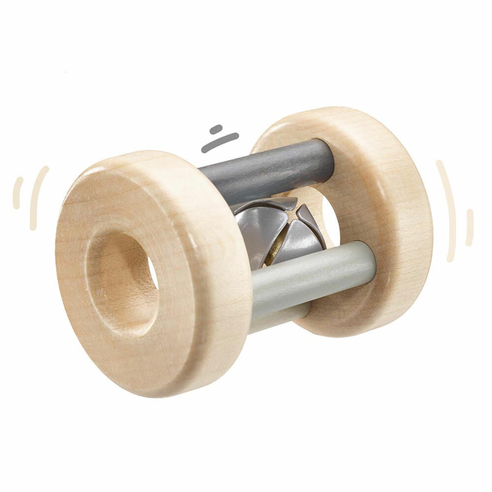 Selecta Toy Cloud Racer, Rattle, Toddler Game, Toddler Toy, Wood, Grey, 6 cm, 64003