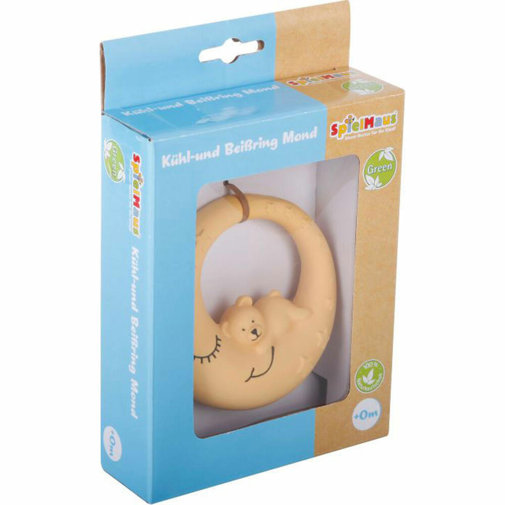 SpielMaus Baby Rubber Play and Teething Ring Moon