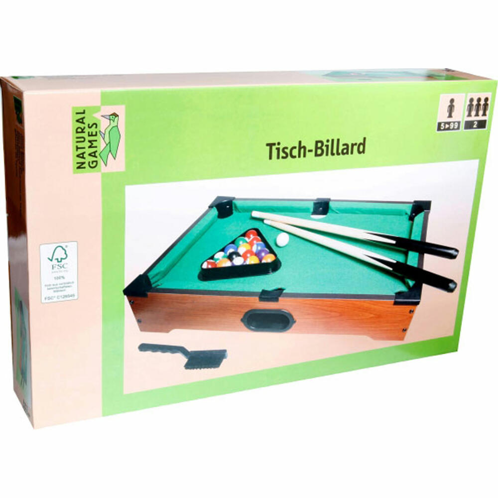 Natural Games table billiards, 53 x 32.5 x 10 cm