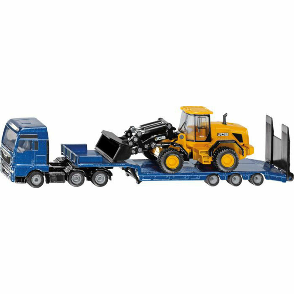 SIKU 1790 MAN truck with low loader and JCB wheel loader