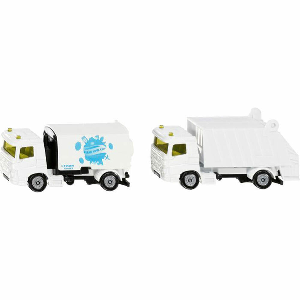 SIKU 1687 Municipal Set Sweeper and Garbage Truck