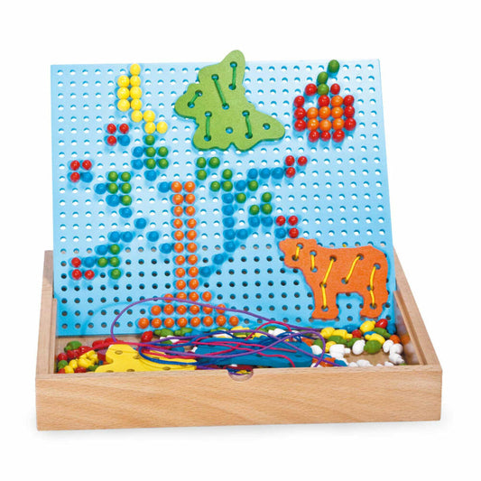Legler small foot plug-in and threading puzzle, from 3 years, 6862