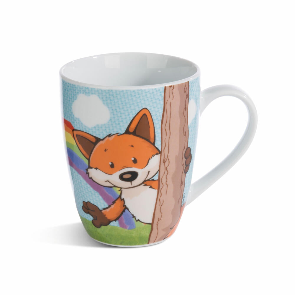 NICI Forest Friends Tasse Fuchs Fridalie, Kaffeetasse, Teetasse, Becher, Porzellan, 310 ml, 49165