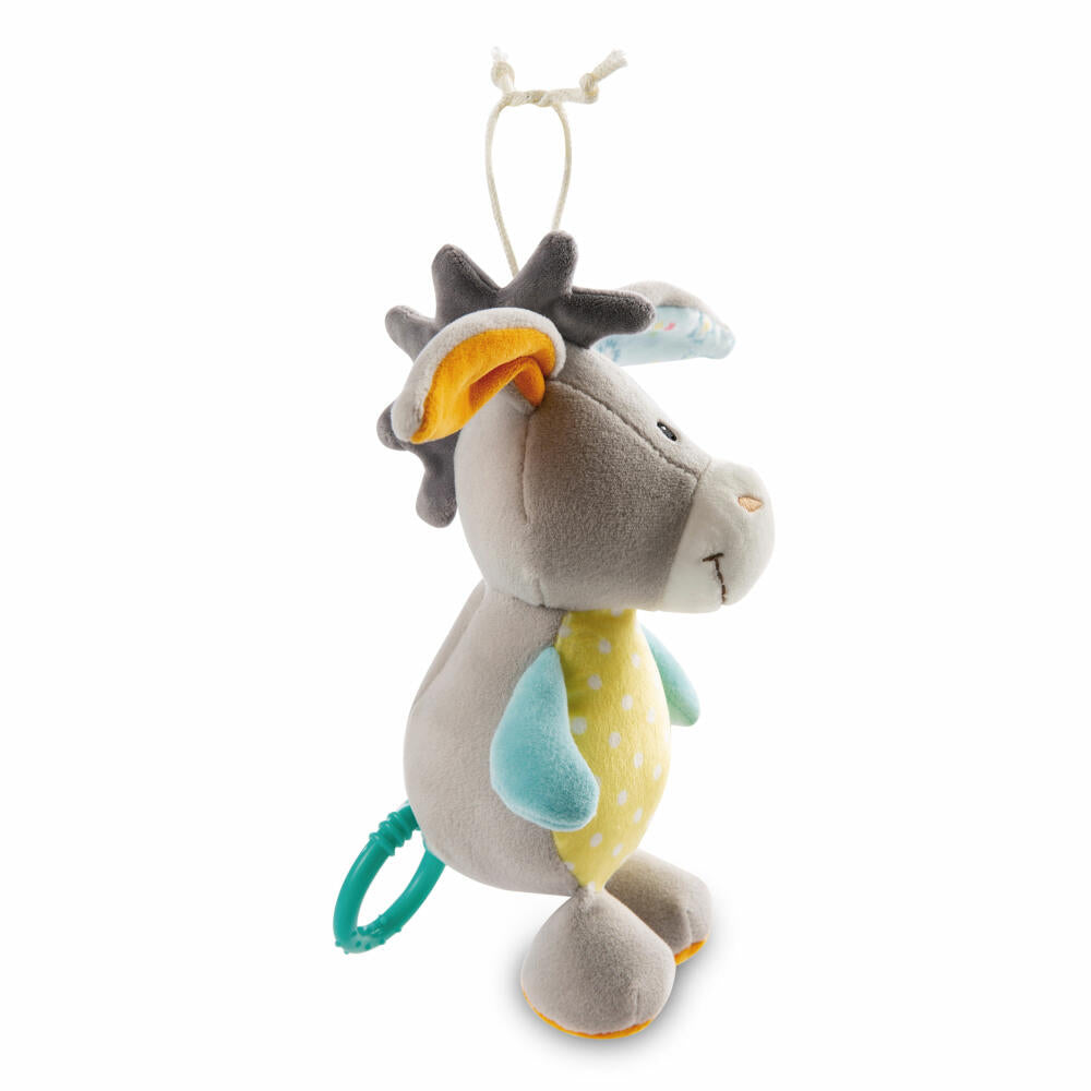 NICI My First NICI Spieluhr Esel, Musikuhr, Einschalfhilfe, Kuscheltier, Polyester, 18 cm, 48901