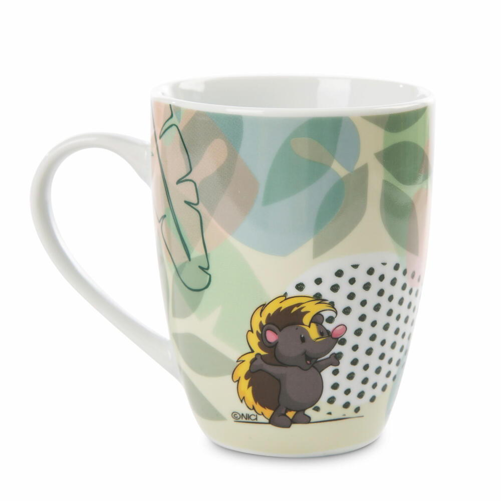 NICI Wild Friends Tasse Hyäne Helgi & Tenrek Terek, Kaffeetasse, Teetasse, Becher, Porzellan, 310 ml, 48869