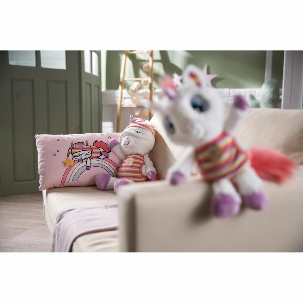 NICI Schlafmützen Einhorn Myala Kissen, Kopfkissen, Kuschelkissen, Dekokissen, 43 x 25 cm, 48888